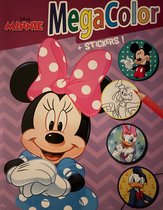 Kleurboek Disney Megacolor Minnie Mouse kleur- en stickerboek, inclusief stickers
