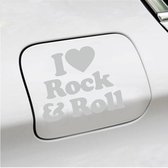 Bumpersticker - I Love Rock & Roll - 10,3 X 12,6 - Licht Grijs