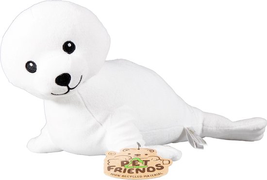 Pet Friends Peluche Phoque Blanc 40 cm bol
