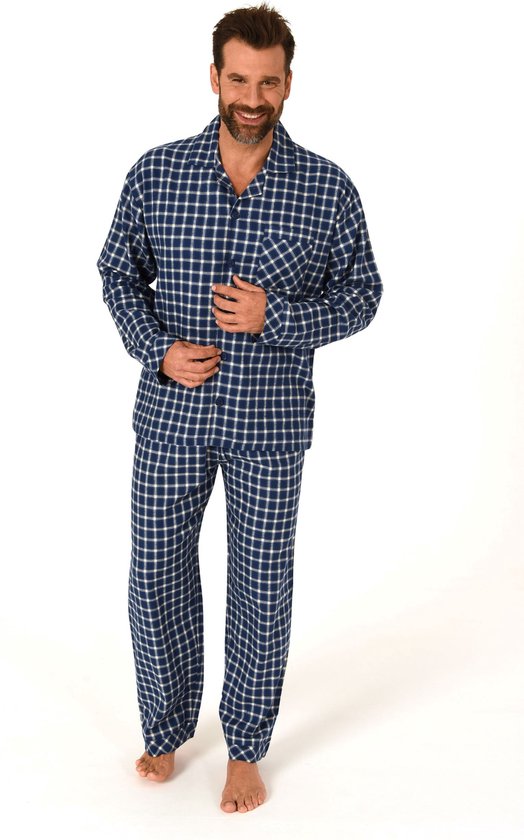Normann Badstofpyjama met lange mouwen en manchetten voor