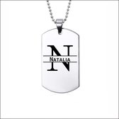 Collier en acier inoxydable avec nom - Natalia