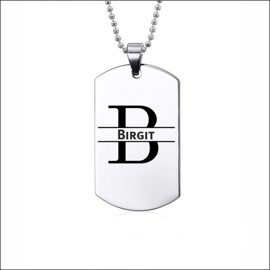 Ketting RVS Met Naam -  Birgit