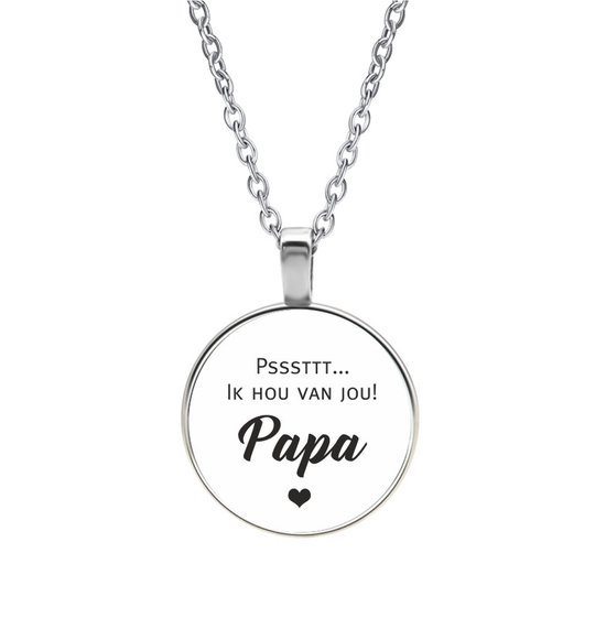 Collier en Glas - Je t'aime papa