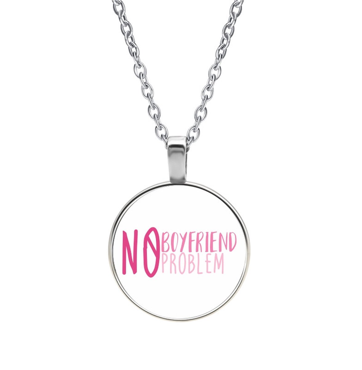 Ketting Glas - No Boyfriend No Problem