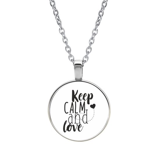 Ketting Glas - Keep Calm And Love