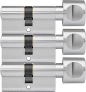 DOM knopcilinder Plura 30/30mm - SKG 3 sterren - 3 gelijksluitende knopcilinders