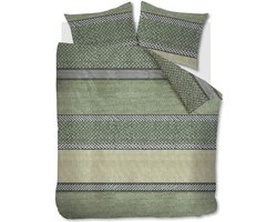 Snoozing Doreen - Flanel - Dekbedovertrek - Tweepersoons - 200x200/220 cm - Groen