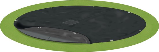 Universele Trampoline Beschermhoes Etan® PremiumFlat - t.b.v. ⌀ 305 cm Trampoline - Zwart - Rond - Stevig Europees PVC - Afdekzeil - Afdekhoes - Regenhoes