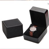 Watch Travel case - Single horloge box - horloge bescherm case - opbergdoos - Zwart