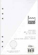 Aanvulling 50 Vel Dotted 120g/m² Wit Notitiepapier voor A5 Succes, Filofax of Kalpa Organizers 100 Pag