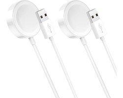 2x usb oplaadkabel geschikt voor Apple Watch - Usb A naar iWatch kabel 2 meter - Oplader Watch Ultra 3 / 2 /1, Series 11, 10, 9, 8, 7, 6, 5, 4, 3