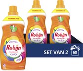 Robijn Klein & Krachtig Color Vloeibaar Wasmiddel - 2 x 34 wasbeurten - Voordeelverpakking