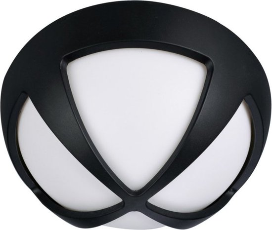 LED Badkamerlamp zwart - voor toiletten en badkamer - Rond ⌀ 17 cm