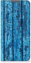 Telefoonhoesje Motorola Moto G52 | Moto G82 Magnet Case Wood Blue