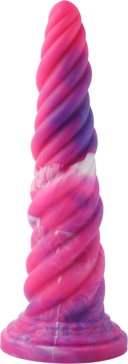 Fantasy Zuignap Dildo 25 cm Anaal Roze Unicorn