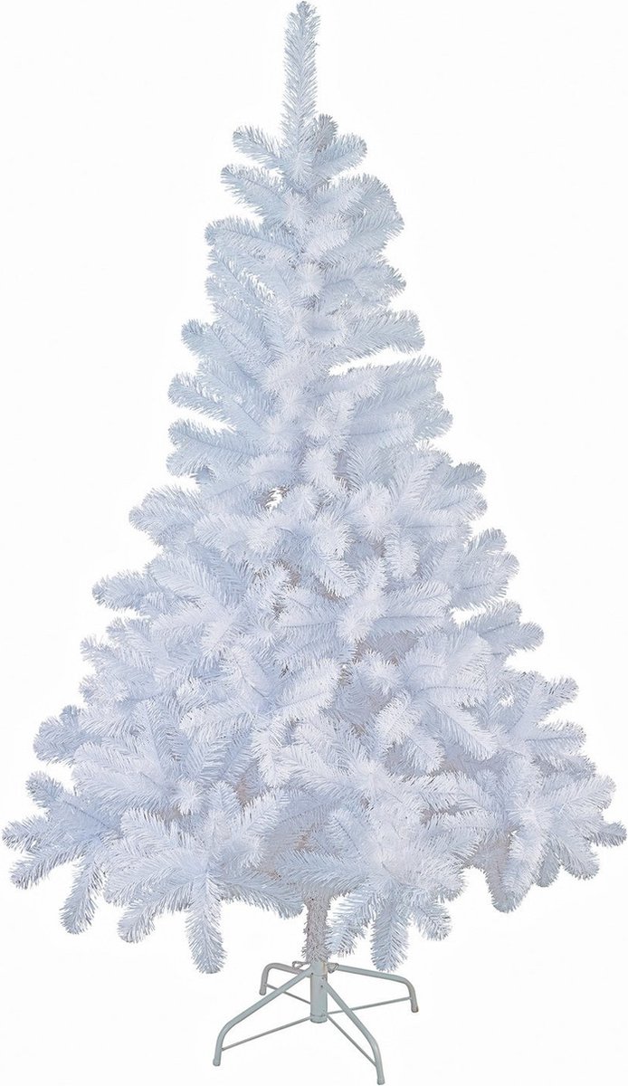 HI Kunst kerstboom - wit - H180 cm - 519 takken - kunststof - kunstboom