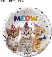 Bordjes Meow Cats - verjaardag - kat - borden - poes - huisdier