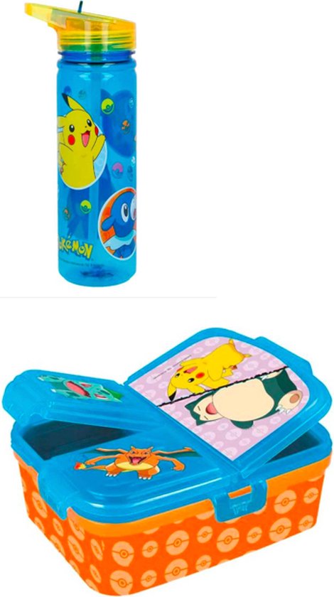 Gourde Pokémon En Tritan 580ml Pour Enfants - Sans BPA - Bouchon Anti-fuite - Design Personnages