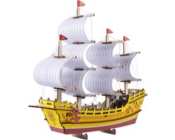 Bouwpakket Koopmansschip 'Zijderoute' hout- gekleurd