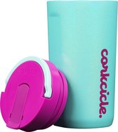 Corkcicle KIDS CUP - 355ml - Sparkle Mermaid - Lichtblauw - Turquoise - Drievoudig geïsoleerd - roestvrij stalen beker - houdt 18 uur koud - BPA vrij - RVS - 2812SM