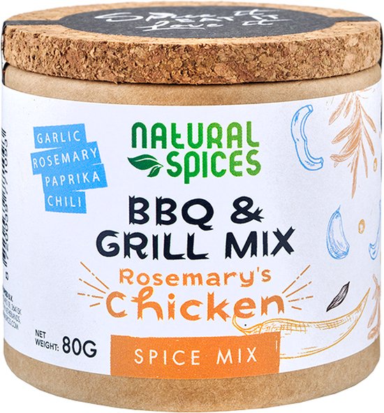 Rosemary's Chicken - BBQ Grill Mix - Kruidenmix - 100% Natuurlijke Smaakmaker - Duurzame Verpakking - Natural Spices
