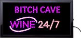 Led Bord - Bitch Cave - Led sign - 50 x 25cm - Led decoratie - Bar decoratie - LED - Led borden - Decoratie - Cadeau - Light box - Uniek - Cave & Garden