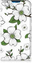 Hoesje Geschikt voor iPhone 14 Pro Book Case Dogwood Flowers