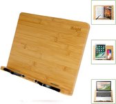 iBright houten Bamboe boekenstandaard - Boekenhouder - iPad Standaard/Tablet Standaard - 34x24 CM