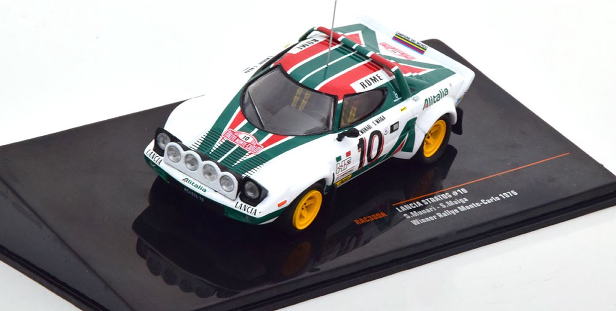 Lancia Stratos #10 Winner Rally Monte Carlo 1976 "Alitalia" Munari/Maiga 1-43 Ixo Models