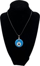 Boze oog ketting, Lichtblauw, The evil eye necklace, Geluk, Good luck, Ward, Bescherming, Water