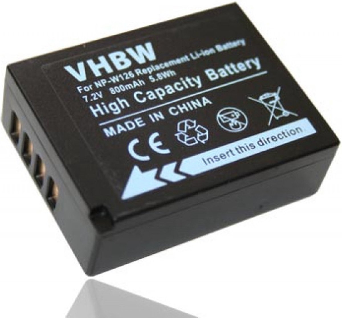 Camera accu compatibel met Fujifilm NP-W126 en NP-W126S / 800 mAh