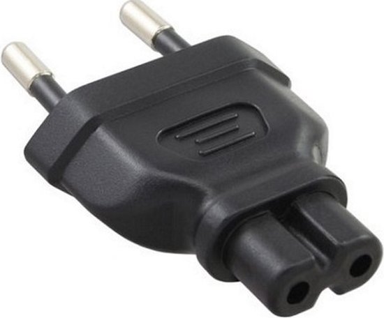 C7 - CEE 7/16 stroomadapter / zwart