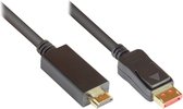 DisplayPort naar HDMI kabel - DP 1.4 / HDMI 2.0 (4K 60Hz + HDR) / zwart - 5 meter