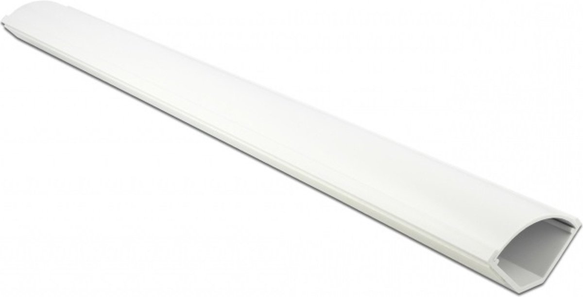 Kunststof kabelgoot voor hoekmontage met zelfklevende plakstrip - 100 x 5,6 cm / wit