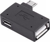 Adaptateur Coretek USB Micro B (m) vers USB-A (v) OTG avec alimentation USB Micro B (v) - USB2.0 - jusqu'à 1A / noir