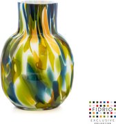 Design Vaas Palermo Medium - Fidrio COLORI - glas, mondgeblazen bloemenvaas - diameter 9 cm hoogte 25 cm