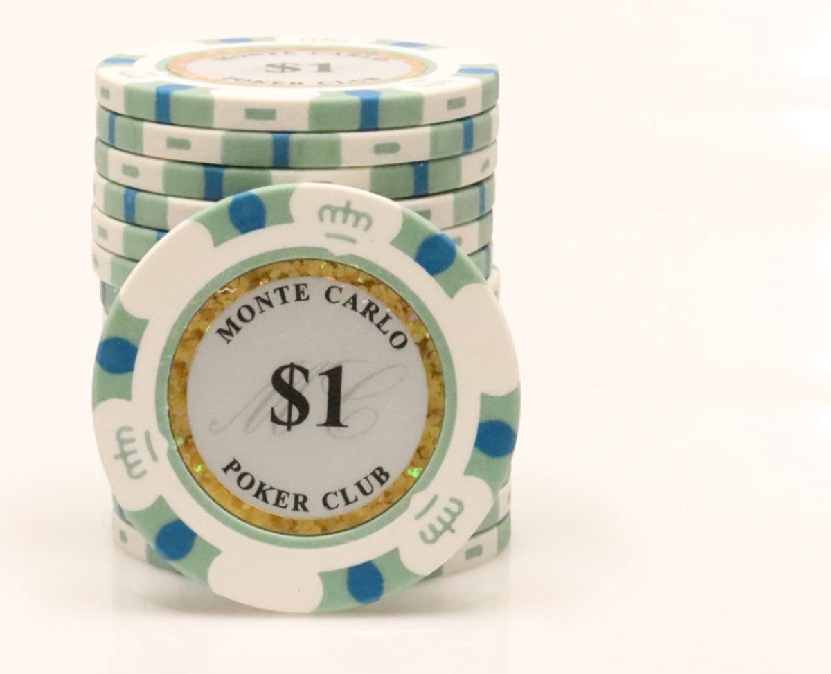 Jetons de poker avec valeur Monte Carlo