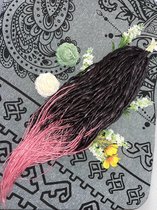 Dreads - Dreadlock set - zwart overlopend op roze