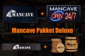 Mancave Pakket Deluxe - Bar mat - Bar runner - Barrunner - Led bord - Led sign - Onderzetters - Mancave - Bar decoratie - Bar accessoires - Cadeau - Uniek - Cave & Garden