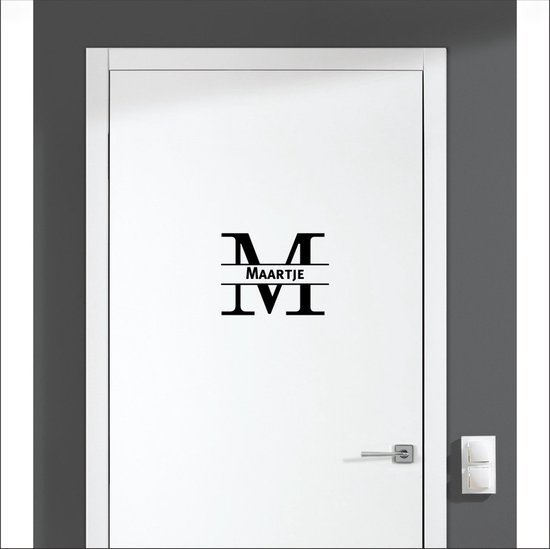 Sticker de porte avec nom - Maartje - Zwart