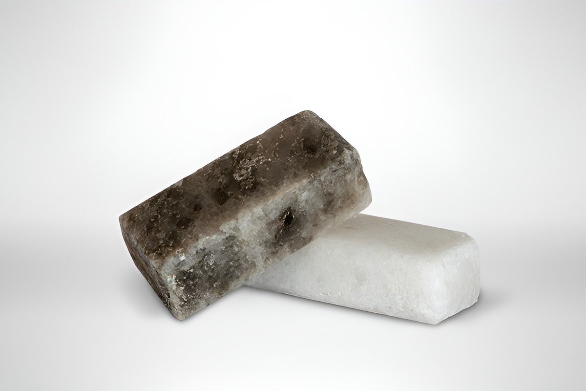 Naturali Transsylvanische zoutkristal zeep & massagesteen rechthoek
