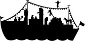 Sac de Sinterklaas - Imprimé avec colis bateau - 60 x 105 cm - Sac en jute - Colis soirée - Saint - Cadeau