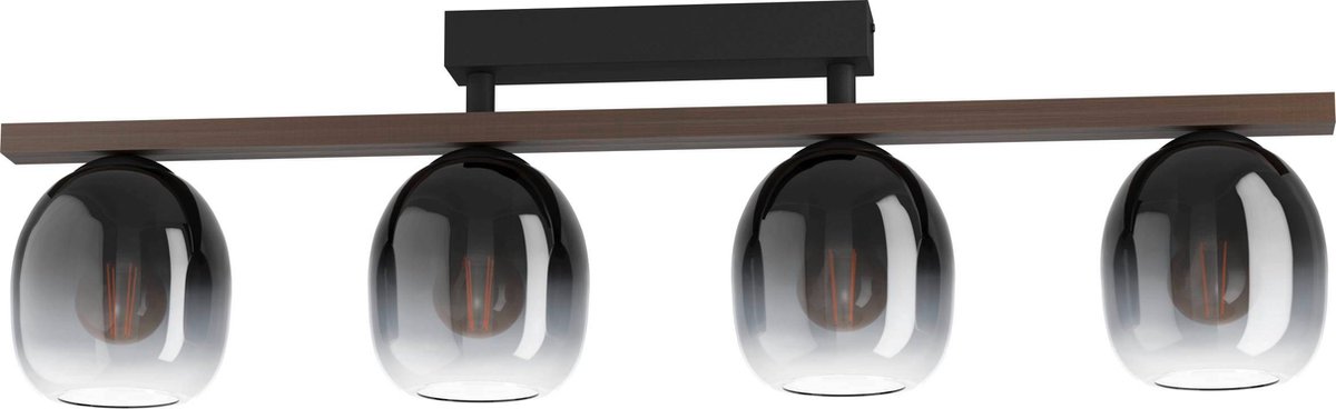 EGLO Filago Plafondlamp - E27 - 88 cm - Zwart/Bruin