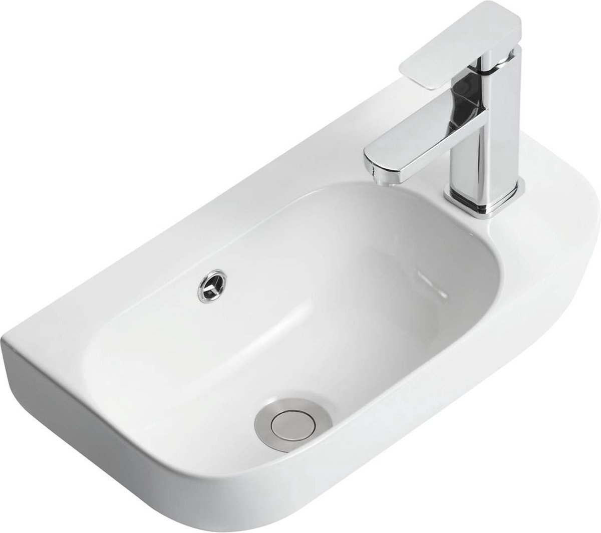 Vips Toilet Fontein - 25x45x18,5cm - Wit - Keramiek - Met overloop