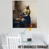 Allernieuwste Origineel Formaat Canvas Johannes Vermeer Melkmeisje - Ouder Meester - Kleur - 40 x 46 cm