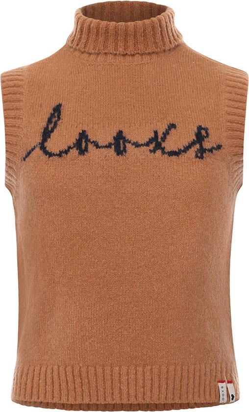 Looxs Revolution 2231-5025 Truien & Vesten Meisjes - Sweater - Hoodie - Vest- Cognac - Maat 152
