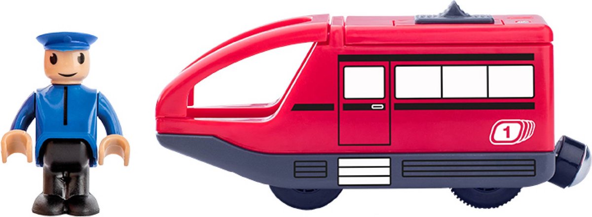 Woody moderne locomotief rood 91908 (werkt op batterijen)