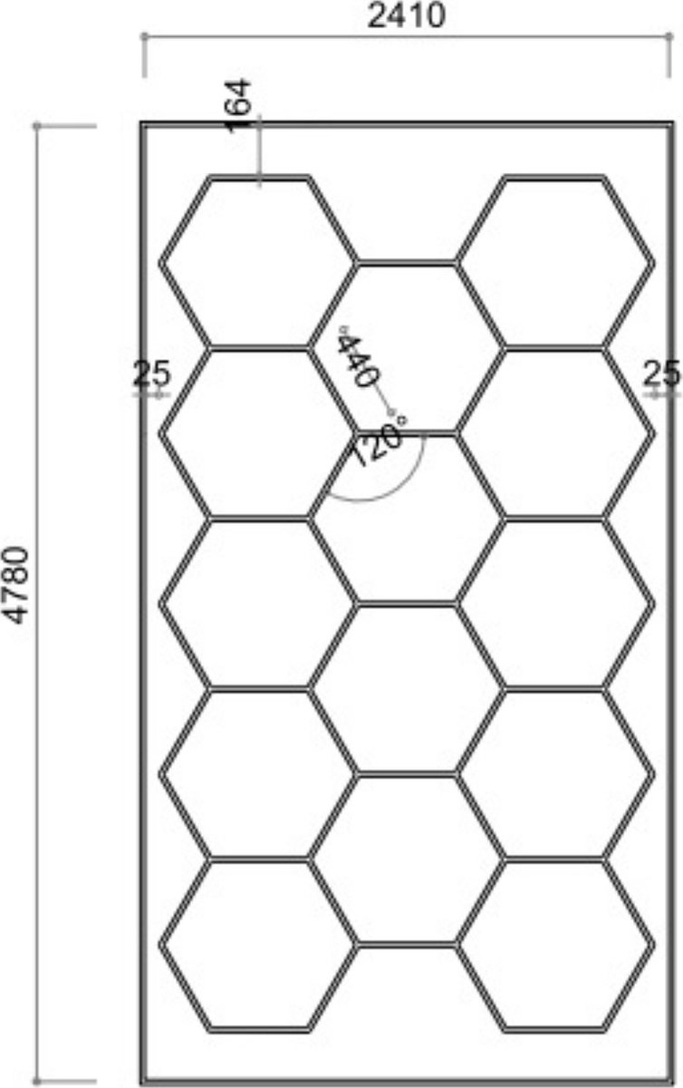 Lumière de garage en nid d'abeille Lumière LED hexagonale adaptée aux  besoins du client for l'atelier de placage de film sans poussière de  magasin de beauté de lavage de voiture Lumières d'atelier