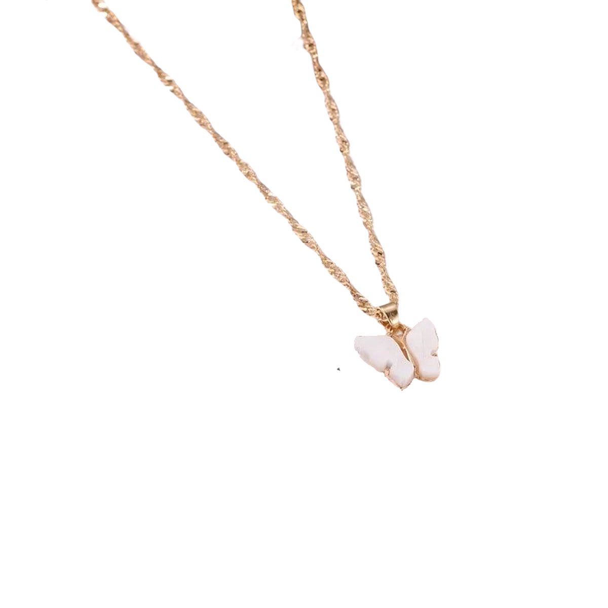Vlinder ketting wit | Sparkolia | Kinderen Volwassenen | Sinterklaas Kerst Cadeau