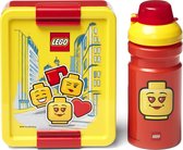LEGO Girl - Lunchbox en Waterfles Set in Rood en Geel 390ml